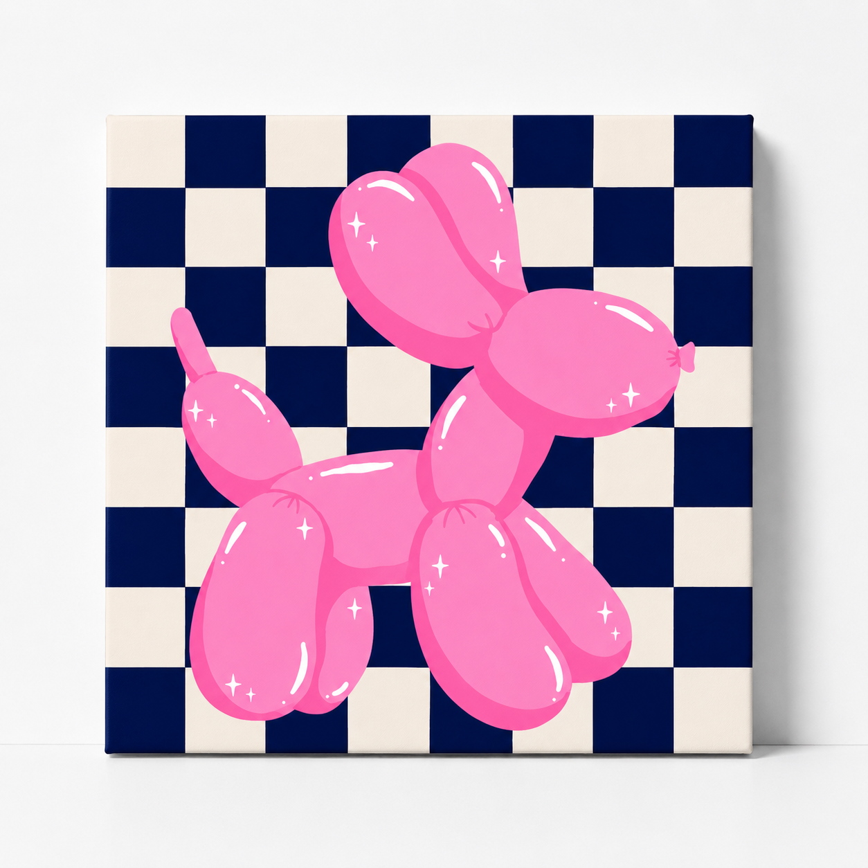 Pink Balloon Dog Bedazzle Kit