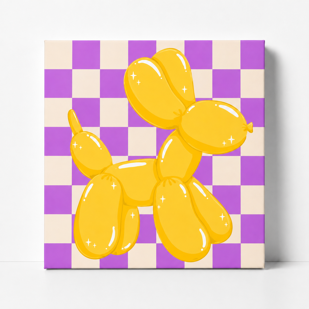 Yellow Balloon Dog Bedazzle Kit
